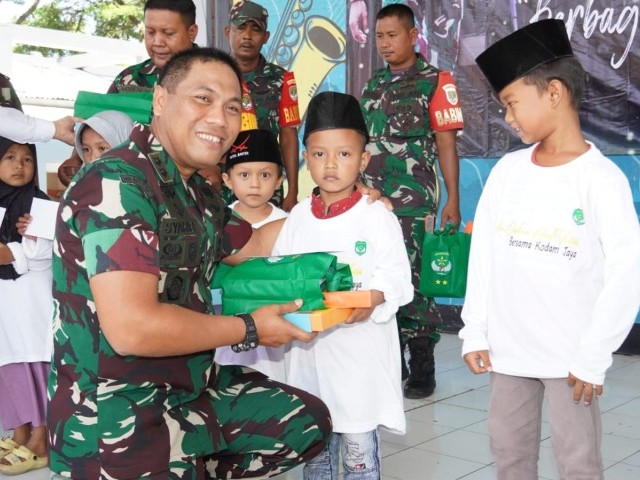 Peringati HUT Kodam Jaya Bersama forkopimda, Dandim 0510/Tigaraksa Adakan Hari Gembira Untuk Anak Yatim