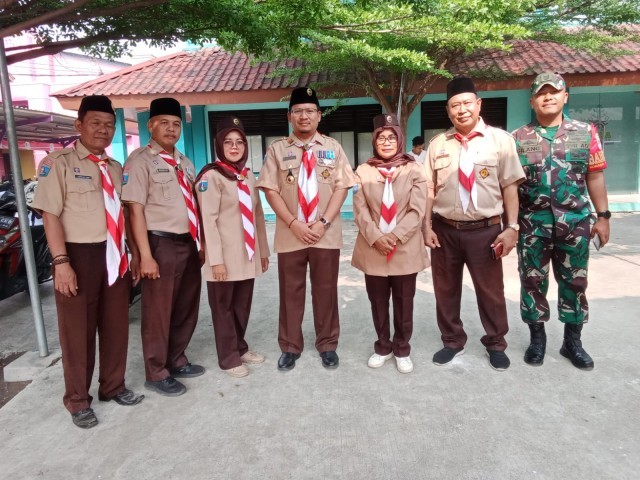 Babinsa Koramil 10/Sepatan Hadiri Pembukaan Perkemahan Pramuka