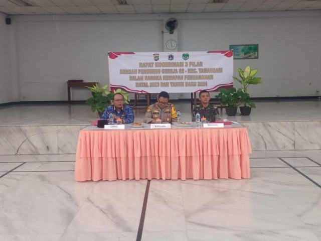 Sambut Nataru 2024, Danramil 01/Tamansari dan Tiga Pilar Rapat Koordinasi Dengan Pengurus GKI