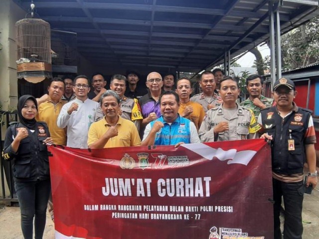 Serka Mulyono Nugroho Dan Tiga Pilar Kel Rengas Jumat Curhat Bersama Warga