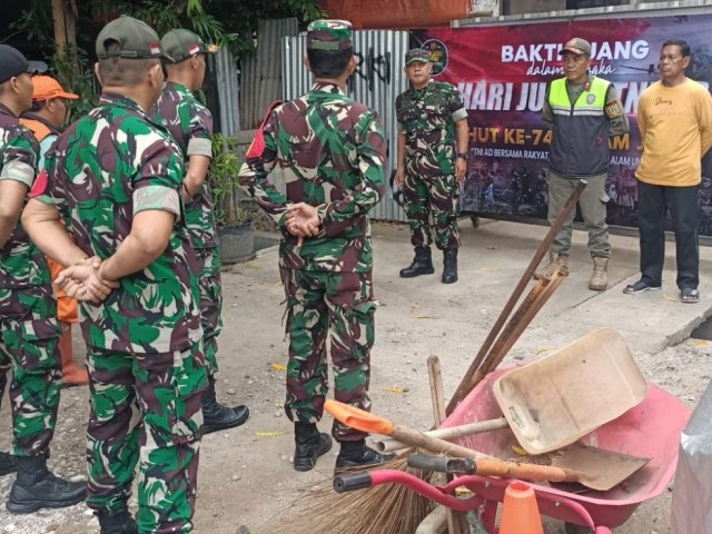 Penghujung Tahun, Koramil Jatinegara Tetap Laksanakan Karya Bakti
