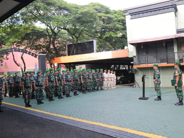 Kasrem 052/Wkr Pimpin Apel Kesiapsiagaan Pengamanan Pemilu