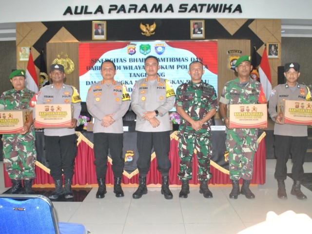Kasdim 0510/Tigaraksa Menghadiri Kegiatan Sinergitas TNI - Polri Sukseskan Pemilu Damai 2024