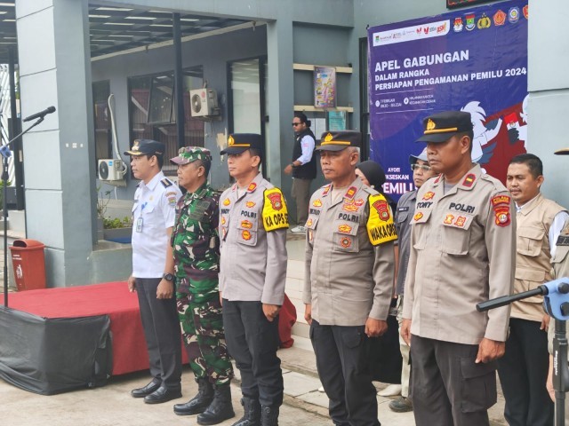 Danramil 03/Legok Bersama Forkopimcam Apel Gabungan Persiapan Pengamanan Pemilu 2024
