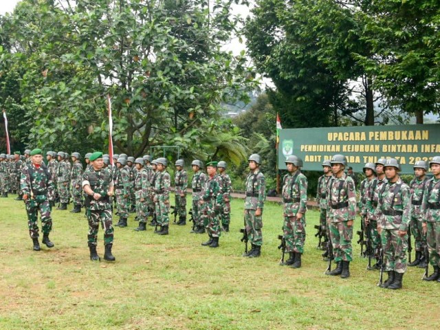 Danrindam Jaya Membuka Pendidikan Kejuruan Bintara Infanteri Abit Dikmaba TNI AD TA. 2023