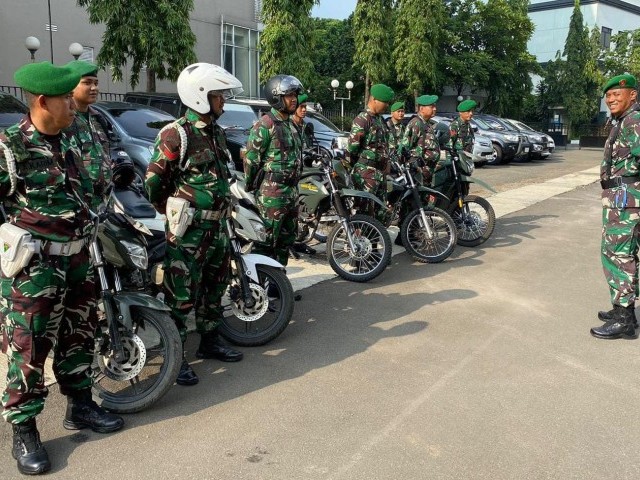Monitoring Pasca Pemungutan Suara, Korem 051/Wkt Laksanakan Patroli Wilayah