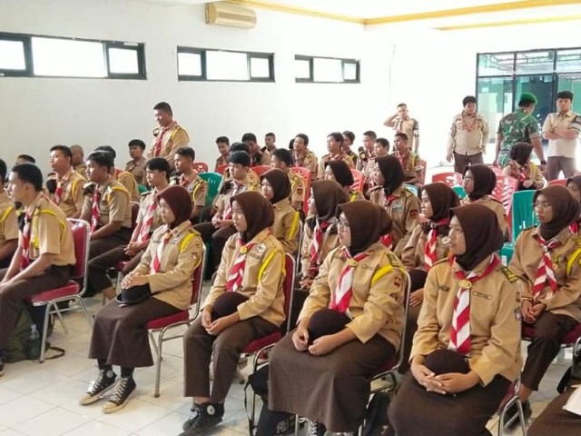 Kodim 0505/JT Menerima Calon Anggota Saka Wira Kartika Angkatan ke 14