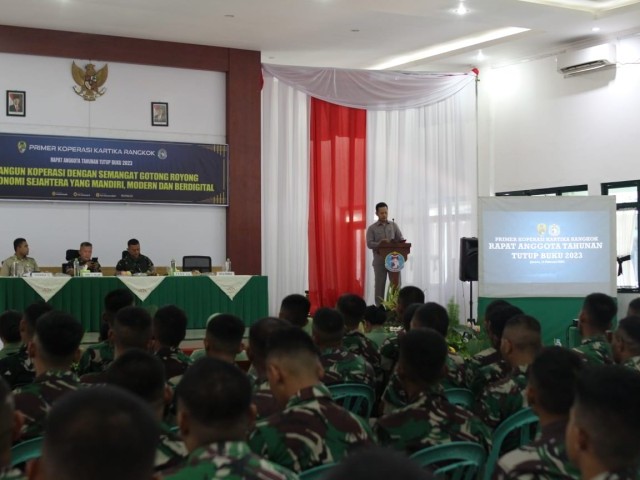 Koperasi Kartika Rangkok Batalyon Arhanud 6/BAY Menggelar Rapat Anggota Tahunan (RAT) 