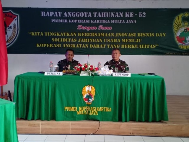 RAT ke-52, Primer Koperasi Kartika Mulya Jaya Kodim 0505/JT Tingkatkan Inovasi Bisnis