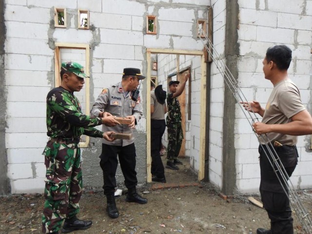 Pembangunan Rutilahu Program TMMD Ke 119 Kodim 0509/Kabupaten Bekasi Capai 40%