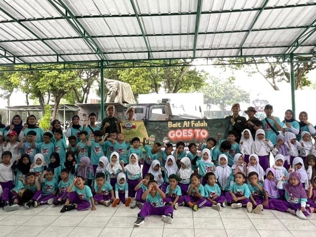 Resimen Arhanud 1/F didatangi Rombongan Pelajar Cilik
