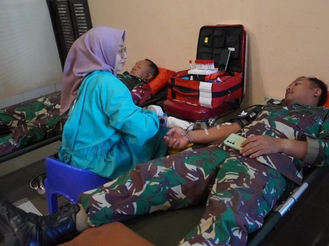 Kodim 0510/Tigaraksa Gelar Donor Darah Peringati HUT Persit ke-78