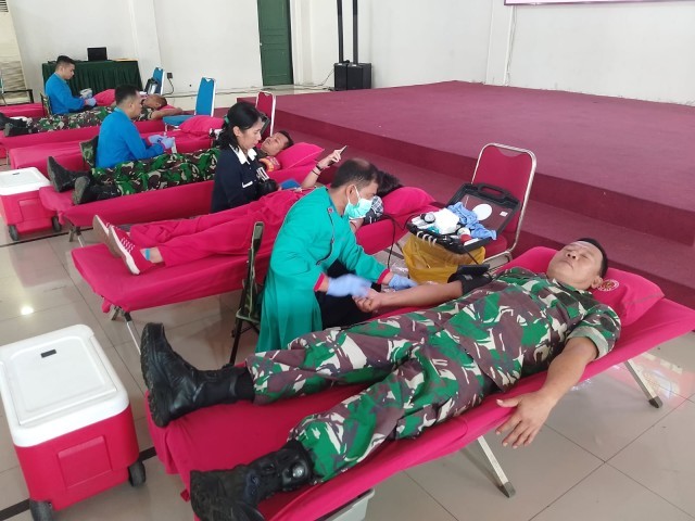 Jaga Stok Kebutuhan Darah, Kodim 0506/Tgr Gelar Donor Darah