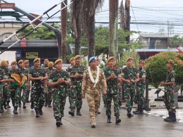 Dandenarhanud 003/ARK Sambut Personel Purna Tugas Konga Unifil XXXIII-Q Tahun 2023-2024