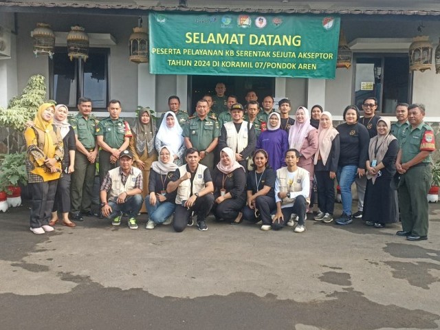 Kegiatan Kesehatan KB, Koramil 07/Pondok Aren Bekerjasama BKKBN Dan BPMPPKB