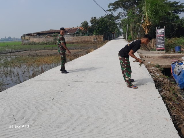Pembuatan Jalan Penghubung Dua Desa TMMD Kodim 0510/Tigaraksa Selesai Dikerjakan