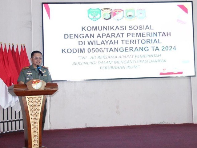 Sikapi Perubahan Iklim, Kodim 0506/Tgr Gelar Komsos Dengan Aparat Pemerintahan