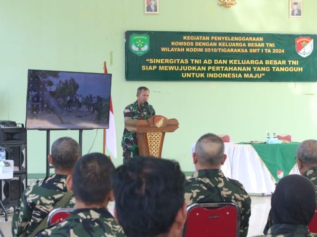 Kodim 0510/Tigaraksa Komsos Dengan KB TNI TA 2024, Kasdim : Wujudkan Pertahanan Tangguh Untuk Indonesia Maju