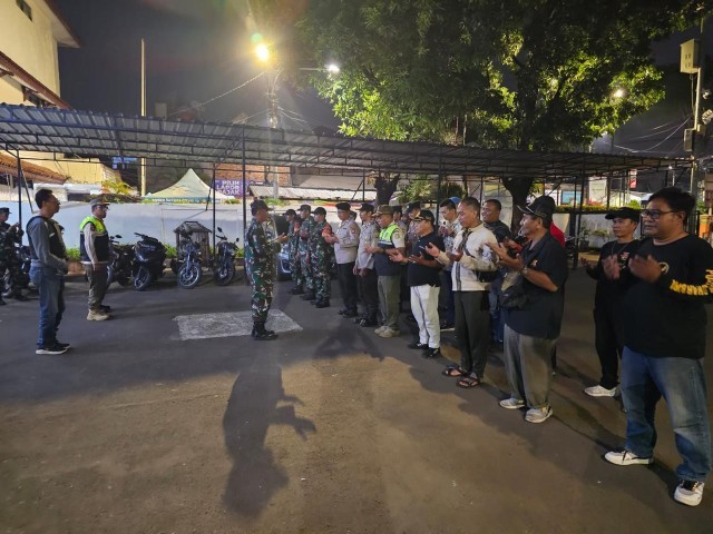 Danramil 08/Johar Baru Pimpin Patroli Cipta Kondisi Bersama Tiga Pilar
