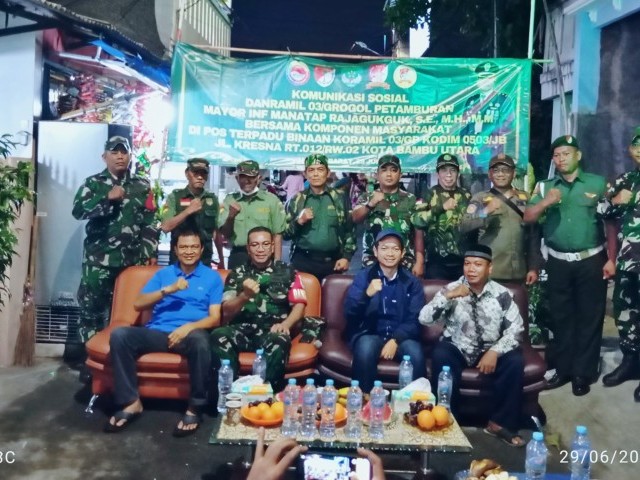 Danramil 03/GP Komunikasi Sosial Dengan Komponen Masyarakat Kota Bambu Utara