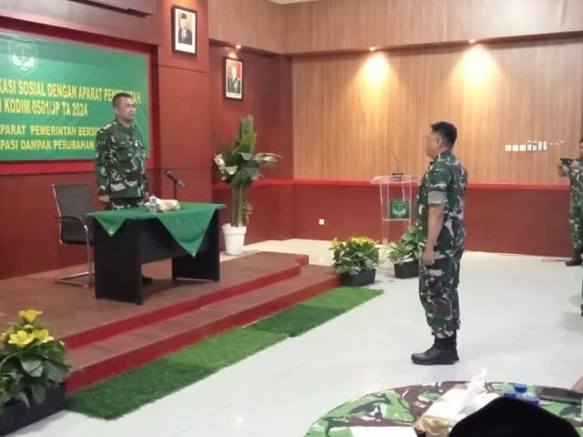 Kodim 0501/JP Selenggarakan Komsos Dengan Aparat Pemerintah Wilayah Jakarta Pusat