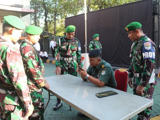 Korem 052/Wijayakrama Gelar Pemeriksaan HP Prajurit