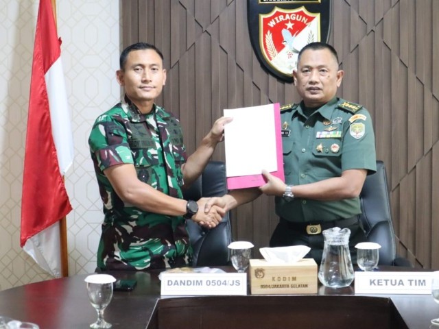 Kodim 0504/Jakarta Selatan Terima Audit Dari Irdam Jaya