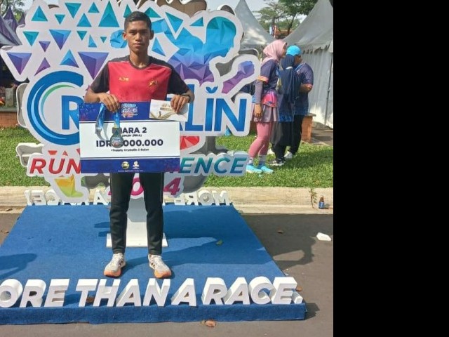 Prajurit Yonif 201/JY Berhasil meraih medali Perak pada Crystalin Run Xperience 2024