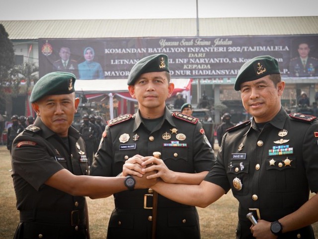 Tongkat Estafet Danyonif 202/Tajimalela Resmi Diserah Terimakan