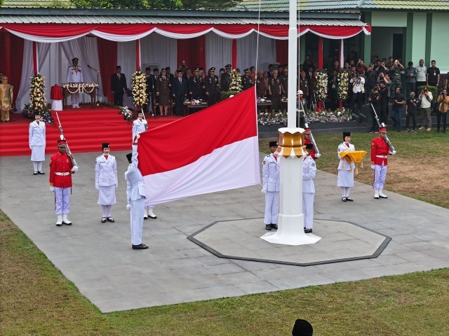 Batalyon Kavaleri 9/SDK Gelar Upacara Peringatan HUT Kemerdekaan Republik Indonesia ke-79 Tingkat Kota Tangerang Selatan