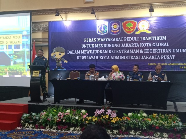 Kasdim 0501/Jakarta Pusat Sebagai Narasumber Dalam Kegiatan Peran Masyarakat Peduli Tramtibun
