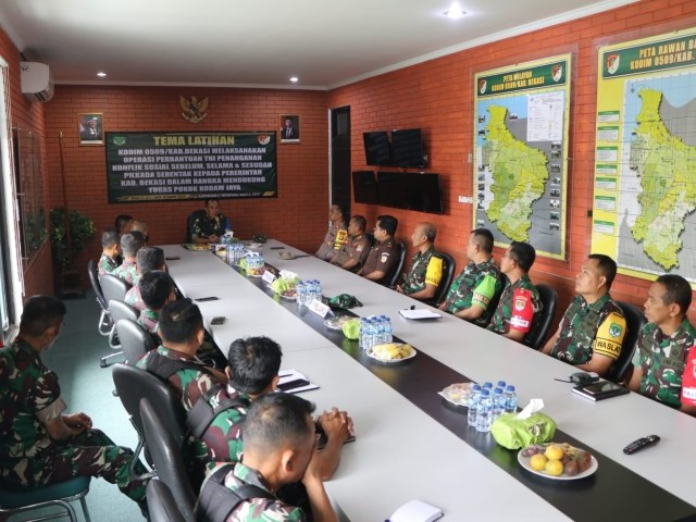 Kodim 0509/Kab. Bekasi Gelar Latihan Posko 1 