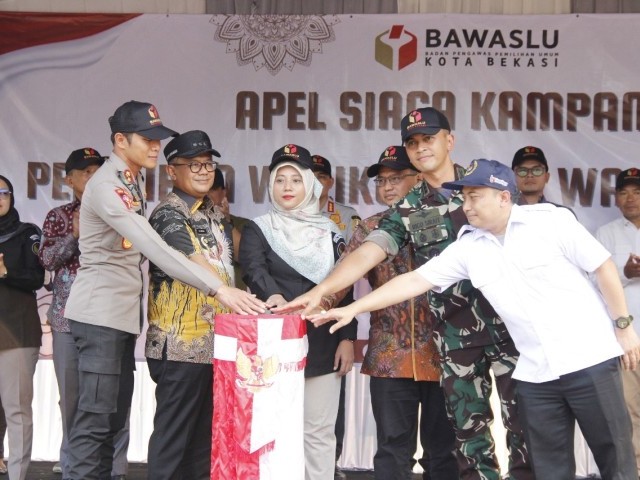 Dukung Pemilu Damai, Dandim 0507/Bekasi Ikuti Apel Siaga Kampanye Pilkada Tahun 2024