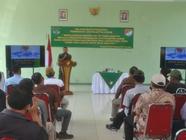 Kodim 0510/Tigaraksa Gelar Pembinaan Jaring Mitra Karib untuk Optimalkan Deteksi dan Cegah Dini