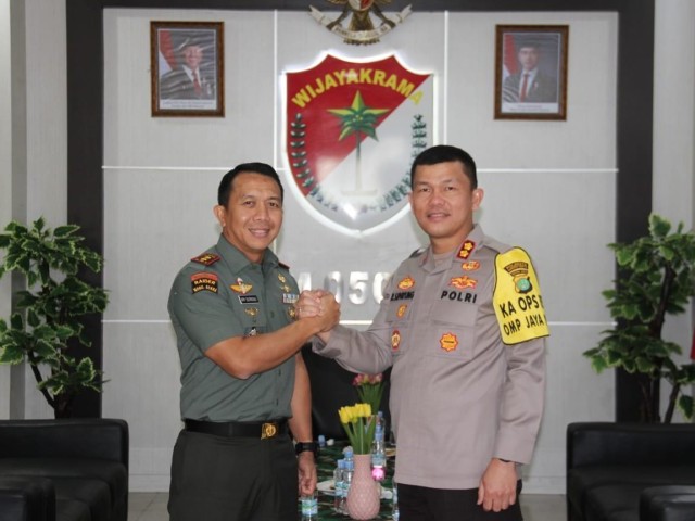Dandim 0506/Tgr Terima Kunjungan Kapolres Bandara Soekarno-Hatta