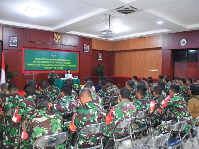 Cegah Penyalahan Narkoba, Kodim 0501/Jakarta Pusat Gelar Sosialisasi P4GN Semester Ke-II Tahun 2024