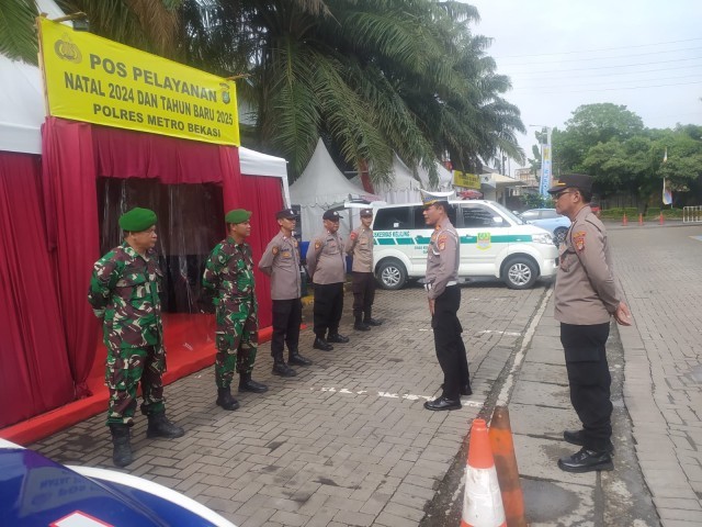 Babinsa Kodim 0509/Kab.Bekasi Lakukan Pemantauan di Pos PAM Rest Area KM 19A