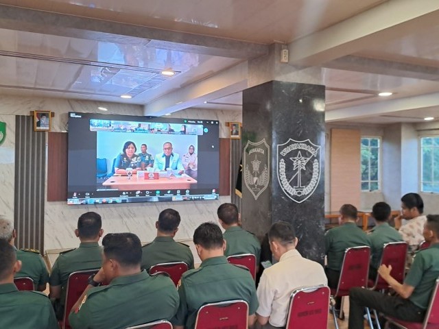 Sosialisasi Demam Tifoid Kepada Prajurit dan PNS Korem 052/Wkr 