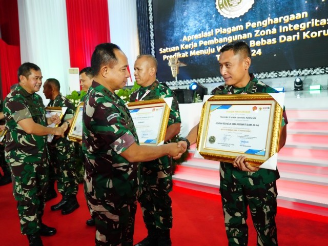Kodim 0504/Jakarta Selatan Terima Penghargaan Satker Peraih WBK 