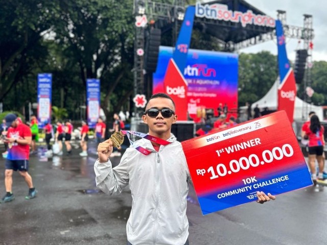 Prajurit Yonarhanud 10/ABC Pratu Dwi Bangkit Saputra Raih Juara 1 BTN RUN Nasional