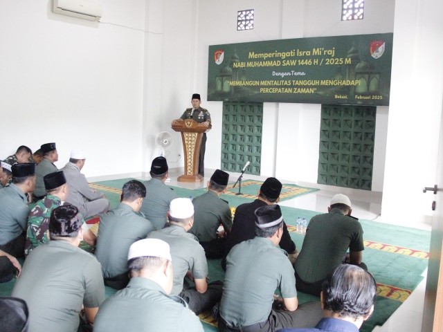 Pertebal Keimanan dan Ketaqwaan, Kodim 0507/Bekasi Peringati Isra Mi'raj Nabi Muhammad SAW 1446 H/2025 M