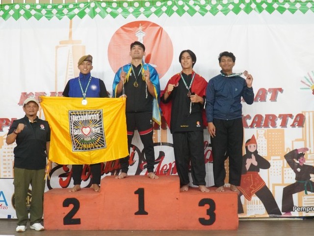 Tunjukkan Kemampuan, Pratu Wipmal Juara 2 Pencak Silat di Piala Gubernur DKI Jakarta