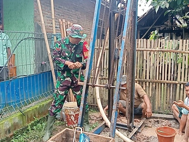 TMMD Kodim 0510/Tigaraksa Hadirkan Air Bersih, Ketua RT: Kami Sangat Senang