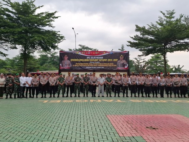 Dandim 0506/Tangerang Hadiri Apel Gelar Pasukan di Mapolres Tangerang Selatan