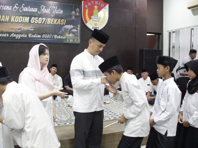 Dandim 0507/Bekasi Gelar Buka Puasa Bersama dan Santunan Anak Yatim