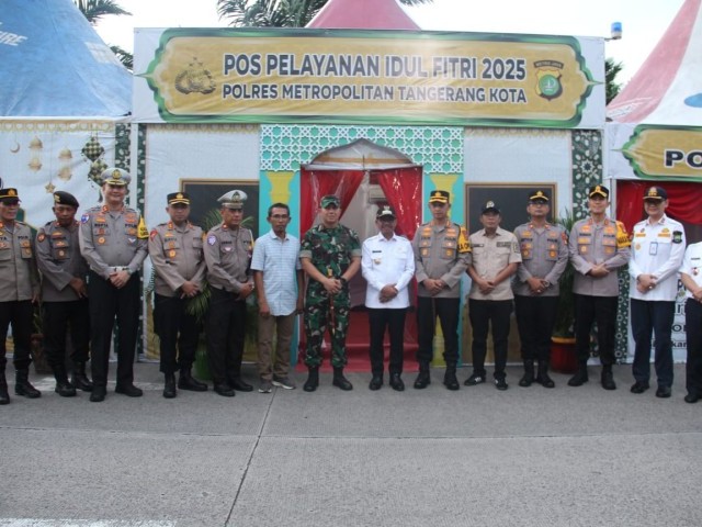 Sambut Lebaran, Dandim 0506/Tgr Bersama Forkopimda Tinjau Pos Pengamanan Idul Fitri