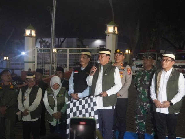 Danramil Tigaraksa Monitoring Pelepasan Jemaah Haji Reguler