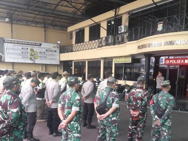 Koramil 01/Tamansari Turunkan 5 Personel Dalam Apel Gabungan Tiga Pilar Tamansari