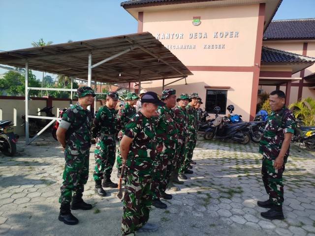 Demi Kesejahteraan Masyarakat, Danramil 07/Kresek Pimpin Karya Bakti