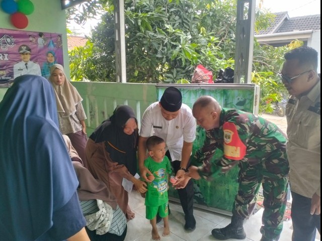 Komsos Babinsa Rajeg Dukung Kesehatan Ibu dan Anak